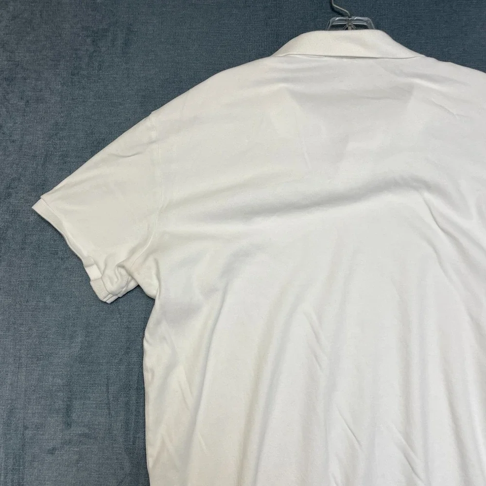 VTG Polo Ralph Lauren Polo Shirt Mens XL White Pony High Low Hem Tennis